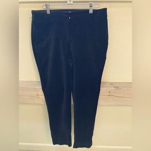 Boden black velvet slim trousers for sale- perfect for holiday parties! Size 8L